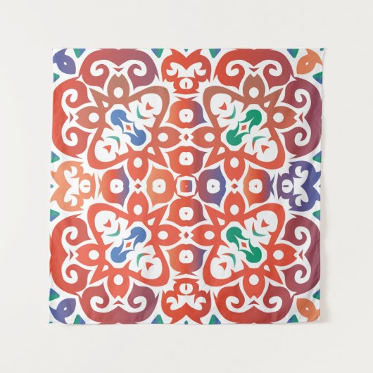 アンティーク華美タイルタラベラメキシコ。手描きd タペストリー (正面)