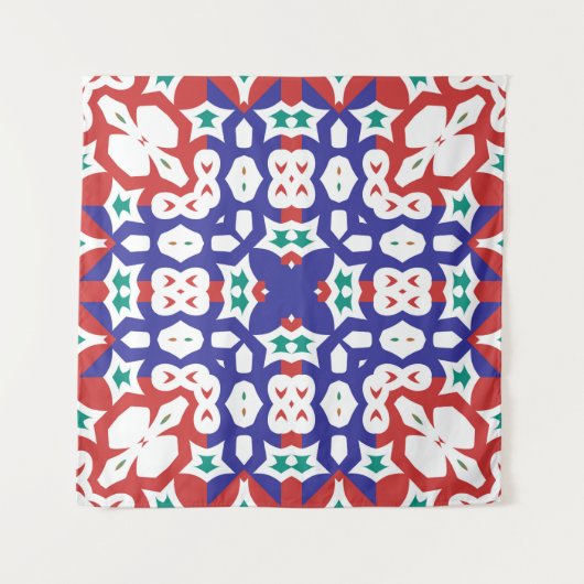 アンティーク華美タイルtalavera mexico.デシミニマルー タペストリー (正面)