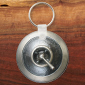 アンティーク蒸気エンジンスイッチキーチェーン キーホルダー (正面)