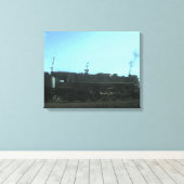 アンティーク蒸気列車 キャンバスプリント (インサイチュ (ウッドフロア))