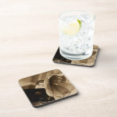 アンティーク蓄音機蓄音機音楽愛好家 コースター (右側)