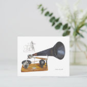 アンティーク蓄音機 ポストカード (スタンド正面)