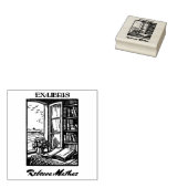 アンティーク蔵書票エッチングHenri Bacher Ex Libris ラバースタンプ (押印)