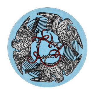 アンティーク蔵書票スリーホークスウィリアム・ド・モーガン カッティングボード