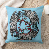 アンティーク蔵書票スリーホークスウィリアム・ド・モーガン クッション (ブランケット)