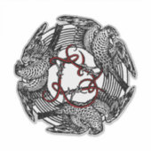 アンティーク蔵書票スリーホークスウィリアム・ド・モーガン シール (正面)