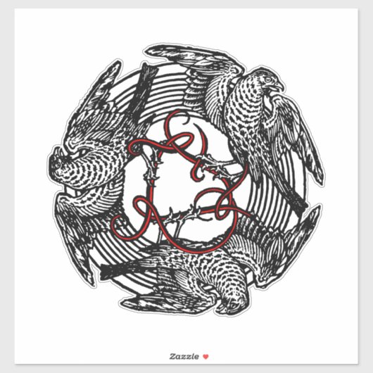 アンティーク蔵書票スリーホークスウィリアム・ド・モーガン シール (シート)