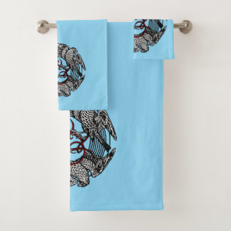 アンティーク蔵書票スリーホークスウィリアム・ド・モーガン バスタオルセット