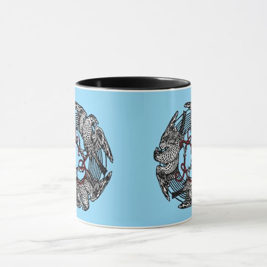 アンティーク蔵書票スリーホークスウィリアム・ド・モーガン マグカップ (中央)