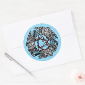 アンティーク蔵書票スリーホークスウィリアム・ド・モーガン ラウンドシール (封筒)