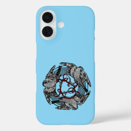 アンティーク蔵書票スリーホークスウィリアム・ド・モーガン iPhone 16ケース