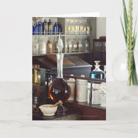 アンティーク薬局ボトル カード (正面)