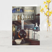 アンティーク薬局ボトル カード (黄色い花)