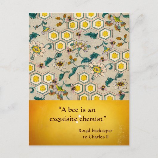 アンティーク蜂蜜蜂の養蜂家,養蜂用はがき ポストカード (正面)