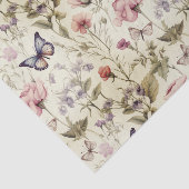 アンティーク蝶と花の切り離し 薄葉紙 (詳細)