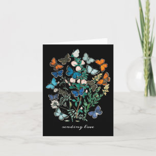 アンティーク蝶と蛾カラフル 招待状