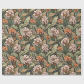 アンティーク蝶の雑草包み紙 ラッピングペーパー (フラット)