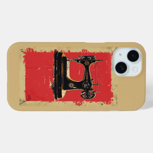 アンティーク裁縫おばあちゃんの裁縫火口器 Case-Mate iPhoneケース (裏面 (横))