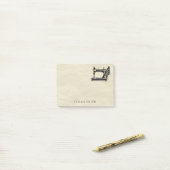 アンティーク裁縫マシン（名前） ポストイット (デスク上)