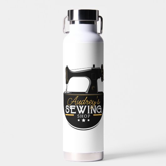 アンティーク裁縫マシンADD NAME Seamstress Tailor ウォーターボトル (正面)
