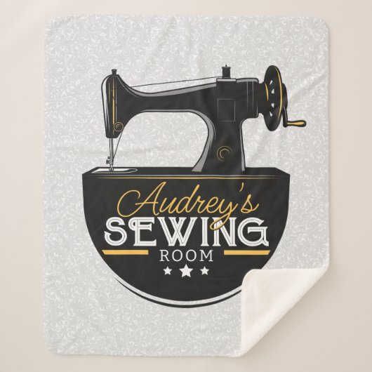 アンティーク裁縫マシンADD NAME Seamstress Tailor シェルパブランケット (正面)