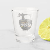 アンティーク裁縫マシンADD NAME Seamstress Tailor ショットグラス (裏面)