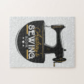 アンティーク裁縫マシンADD NAME Seamstress Tailor ジグソーパズル (横)