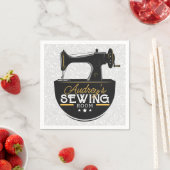 アンティーク裁縫マシンADD NAME Seamstress Tailor スタンダードカクテルナプキン (インサイチュ)
