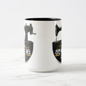 アンティーク裁縫マシンADD NAME Seamstress Tailor ツートーンマグカップ (中央)