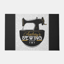 アンティーク裁縫マシンADD NAME Seamstress Tailor ドアマット