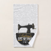 アンティーク裁縫マシンADD NAME Seamstress Tailor バスタオルセット (ハンドタオル)