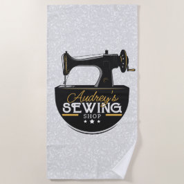 アンティーク裁縫マシンADD NAME Seamstress Tailor ビーチタオル