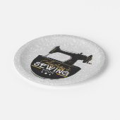 アンティーク裁縫マシンADD NAME Seamstress Tailor ペーパープレート (アングル)