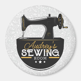 アンティーク裁縫マシンADD NAME Seamstress Tailor マグネット