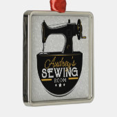 アンティーク裁縫マシンADD NAME Seamstress Tailor メタルオーナメント (右)