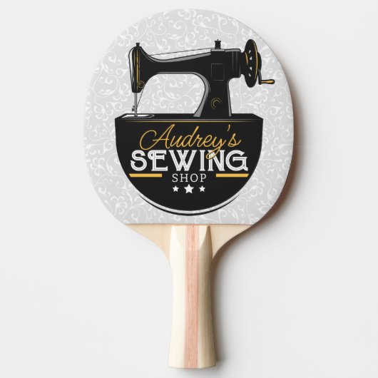 アンティーク裁縫マシンADD NAME Seamstress Tailor 卓球ラケット (正面)