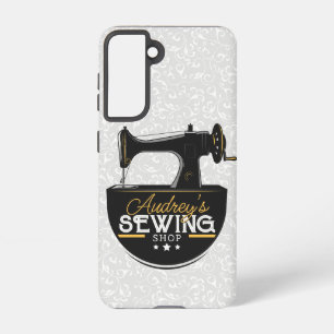 アンティーク裁縫マシンADD NAME Seamstress Tailor Samsung Galaxy S21ケース