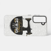 アンティーク裁縫マシンADD NAME Seamstress Tailor Samsung Galaxyケース (裏面横)