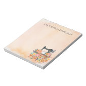 アンティーク裁縫機械フラワーメモ帳 ノートパッド (回転)