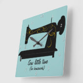 アンティーク裁縫機械壁時計 スクエア壁時計 (傾斜)