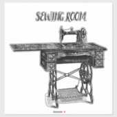 アンティーク裁縫機械裁縫ルーム シール (シート)