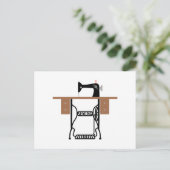 アンティーク裁縫機 ポストカード (スタンド正面)