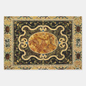 アンティーク装飾イタリアン宝石パターン ラッピングペーパーシート (正面3)