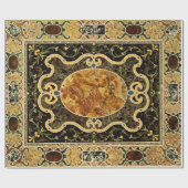 アンティーク装飾イタリアン宝石パターン ラッピングペーパー (フラット)