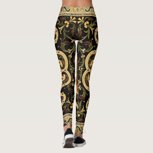 アンティーク装飾イタリアン宝石パターン レギンス (裏面)