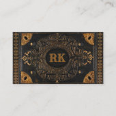 アンティーク装飾スタイルとイニシャル 名刺 (正面)