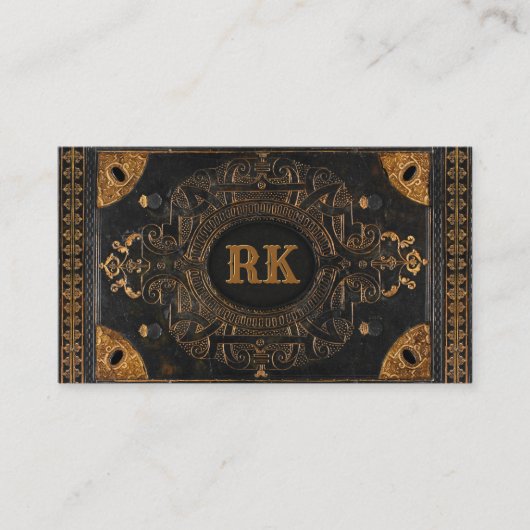アンティーク装飾スタイルとイニシャル 名刺 (正面)