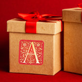 アンティーク装飾モノグラム - 大文字A スクエアシール