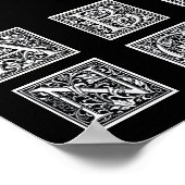 アンティーク装飾木版文字 ポスター (角)