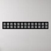 アンティーク装飾木版文字 ポスター (正面)